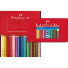 Színes ceruza FABER-CASTELL Grip háromszögletű fémdobozos 36 db/készlet színes ceruza
