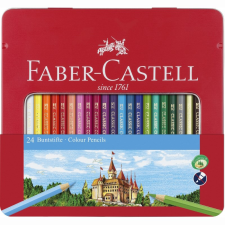  Színes ceruza FABER-CASTELL hatszögletű fémdobozos 24 db/készlet színes ceruza