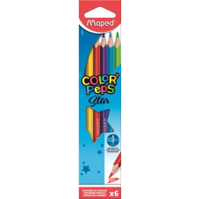  Színes ceruza készlet, háromszögletű, MAPED &quot;Color&#039;Peps Star&quot;, 6 különböző szín színes ceruza