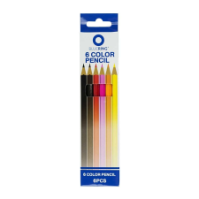 Színes ceruza készlet, hatszögletű bluering® 6 klf. szín színes ceruza