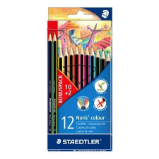 SZÍNES ceruza készlet, hatszögletű, STAEDTLER "Noris Colour", 10+2 különböző szín (TS185C12P) színes ceruza