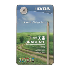  Színes ceruza LYRA Graduate hatszögletű fémdobozos 12 darabos színes ceruza