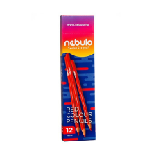  Színes ceruza NEBULO háromszögletű piros színes ceruza