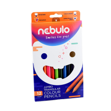 Színes ceruza NEBULO Jumbo háromszögletű 12 db/készlet színes ceruza