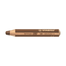  Színes ceruza STABILO Woody 3in1 hengeres vastag barna színes ceruza