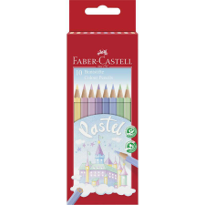 Színes ceruzakészlet 10 db-os, Faber-Castell, pasztell, hatszög test színes ceruza