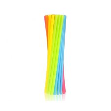 Színes Colorful műanyag szívószál 10 db-os party kellék