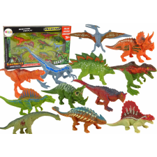 Színes dinoszaurusz figurák 12 darabos szett játékfigura