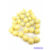  Színes drótos bogyó 2,5cm 35db/csomag - Krém-Sárga