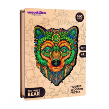Színes fa puzzle - Bölcs Medve puzzle, kirakós