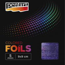  Színes fólia lap 9x9 cm 5 lap/csomag, sötétlila dekorációs kellék