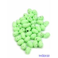  Színes foltos hungarocell tojás 3 cm 40db/csomag - Zöld dekorációs kellék