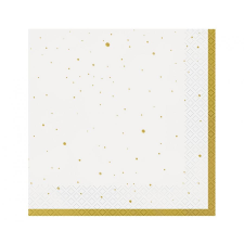 SZÍNES Gold Celebrate szalvéta 20 db-os 33x33 cm party kellék