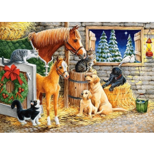 Színes gyermek puzzle - Barátok gyülekezése puzzle, kirakós