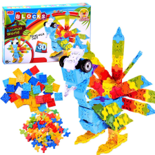 Színes kreatív építőkockák 3D páva 227db #2519 barkácsolás, építés