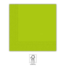 SZÍNES Light Green Unicolour, Zöld szalvéta 20 db-os 33x33 cm FSC party kellék