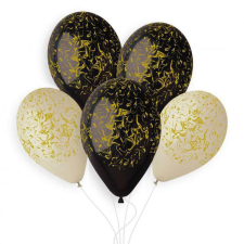 SZÍNES Márvány Marble léggömb, lufi 5 db-os 13 inch (33cm) party kellék