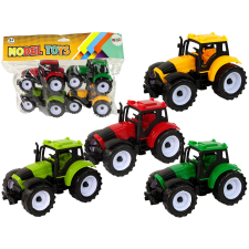 színes mezőgazdasági traktor készlet - 4 darabos autópálya és játékautó