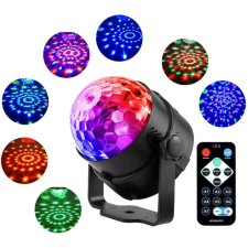Színes mini LED diszkólámpa távirányítóval (BBL) party kellék