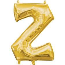 SZÍNES Mini Z betű Fólia lufi, Gold 33 cm party kellék