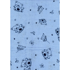 Színes,mintás textil pelenka 1db-os - kék maci mosható pelenka