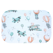 Színes mintás textil pelenka 70x80 cm- Róka pilóta mosható pelenka