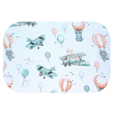 Színes mintás textil pelenka 70x80 cm- Róka pilóta mosható pelenka