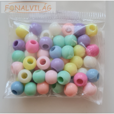  Szines műanyag gyöngy mix - 50db/csomag rövidáru