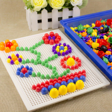 Színes műanyag Montessory kirakó puzzle, kirakós