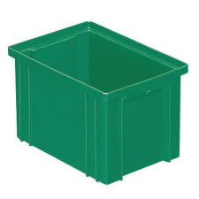  Színes műanyag PS szállítóláda (3,6 l), zöld kerti tárolás