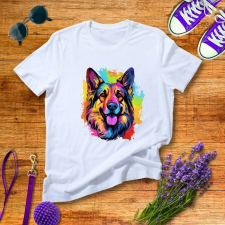  Színes németjuhász női póló női póló
