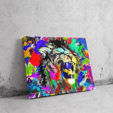  Színes Oroszlán Haragja - Pop Art Vászonkép dekoráció