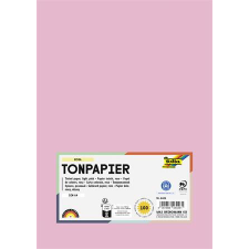  Színes papír, A4, 130 g, 100 lap, FOLIA, világos rózsaszín kreatív papír