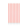 SZÍNES Pearly Light Pink, Rózsaszín tortagyertya, gyertya szett 8 db-os