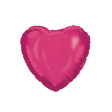 SZÍNES Pink Heart, Rózsaszín szív fólia lufi 46 cm party kellék