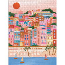 színes puzzle a francia riviéráról - 1000 darabos puzzle, kirakós