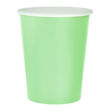 SZÍNES Solid Mint, Zöld papír pohár 14 db-os 270 ml party kellék