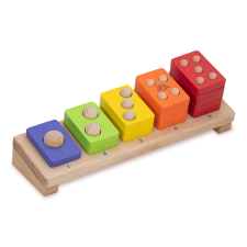 Színes Számlálós Fa Puzzle puzzle, kirakós