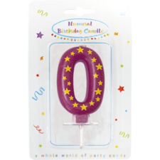  Színes tortagyertya, számgyertya 0-ás party kellék