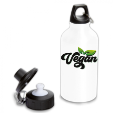 Színes Vegan logó - Fémkulacs kulacs, kulacstartó