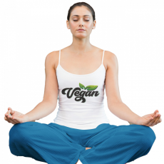  Színes Vegan logó - Női Spagetti Top