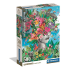 SZÍNES Virágzó gondolatok Head in Jungle 500 db-os Compact puzzle Clementoni