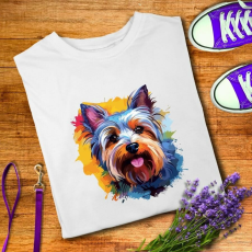  Színes yorkie női póló