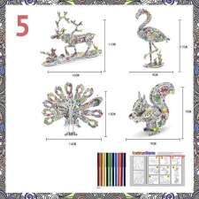 Színezhető 3D puzzle puzzle, kirakós