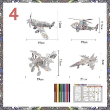 Színezhető 3D puzzle puzzle, kirakós