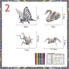 Színezhető 3D puzzle - hattyú puzzle, kirakós