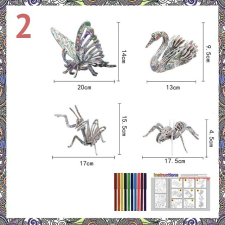 Színezhető 3D puzzle - hattyú puzzle, kirakós