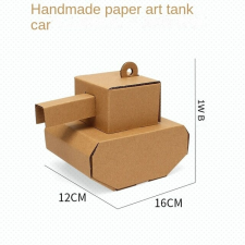  Színezhető karton játék - Karton tank kreatív és készségfejlesztő