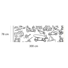  Színező tekercs 300 x 78 cm  - közlekedés gyermek- és ifjúsági könyv