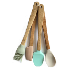 Szinikon mini sütőszett-Spatula, olajecset, kanál, kés sütés és főzés